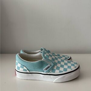 Vans Kids Aqua Checkered Slip-On Sneakers